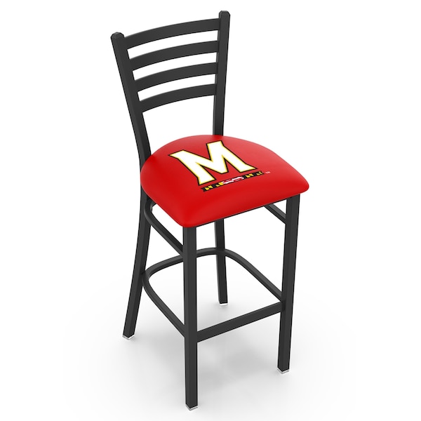 Holland Bar Stool Co 30" Blk Wrinkle Maryland Stationary Bar Stool, Ladder Back - L00430MRYLND