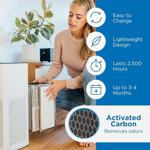 Medify Air Medify MA50 Genuine Replacement Filter for Smoke Smokers Dust Odors Pet Dander 2Pack 2PK - MA-50R-2