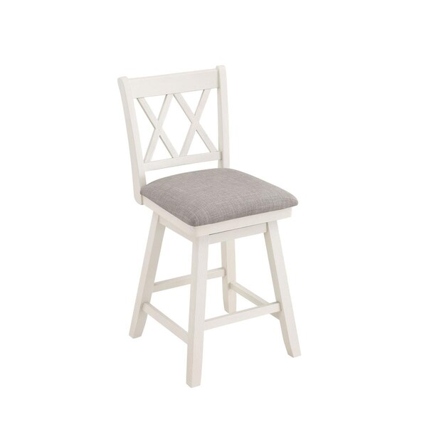 Home 2 Office SH XX 37.5 in. White High Back Wood 24 in. Bar Stool - HO-W13-00864AW
