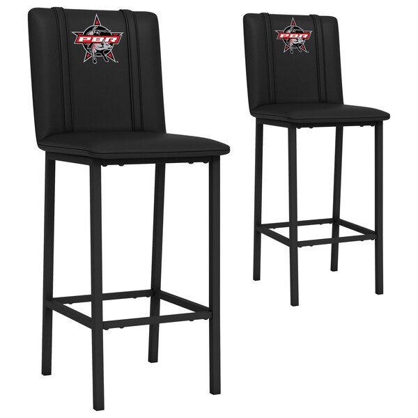 Dreamseat Bar Stool 500 with Professional Bull Riders Primary Logo, 2PK - XZ500BSDBLK-PSPBR0000A