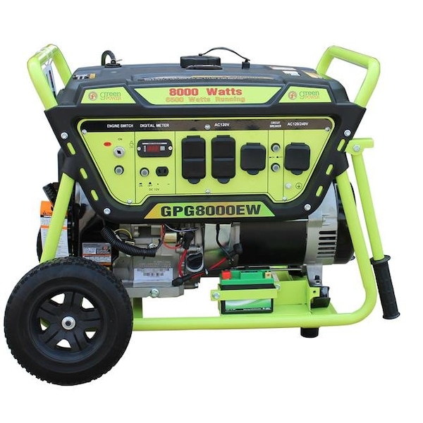 Green-Power Green-Power GPG8000EW 8000 Watt Gasoline Generator With Electric Start - GPG8000EW