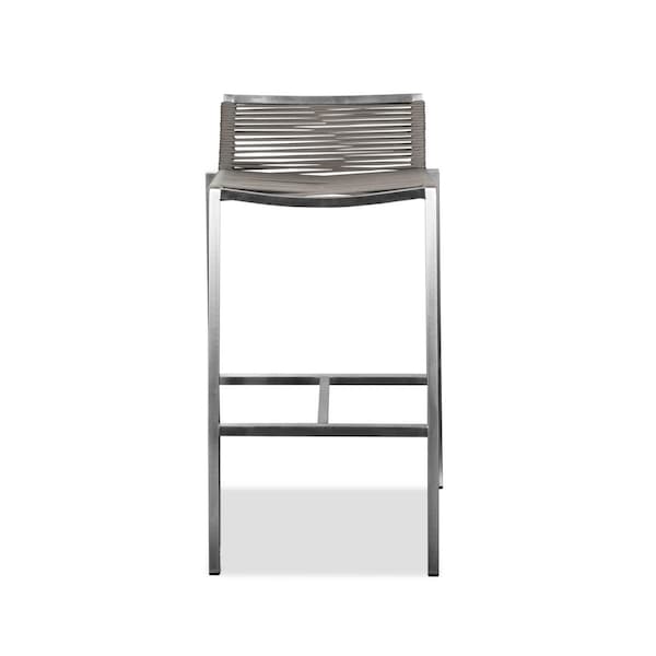 Homeroots 18 x 16 x 33 in. Stainless Steel Bar Stool - 372057