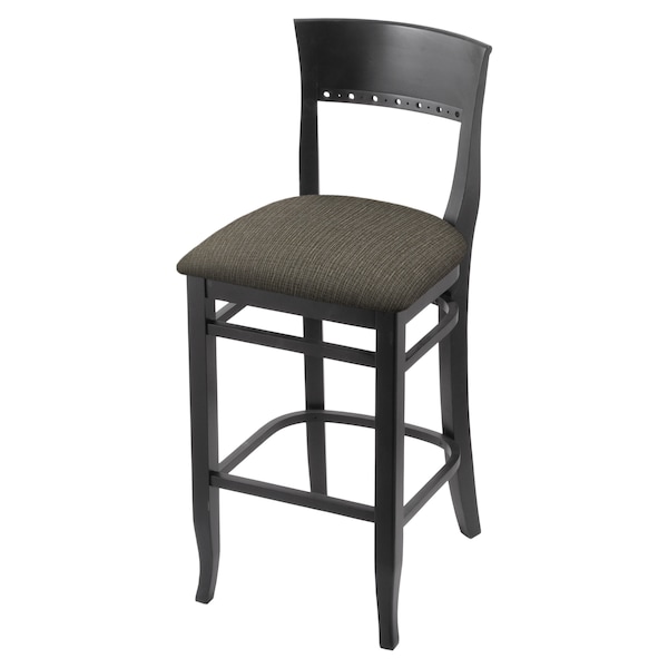 Holland Bar Stool Co 30" Bar Stool, Black Finish, Graph Chalice Seat - 316030BLK019