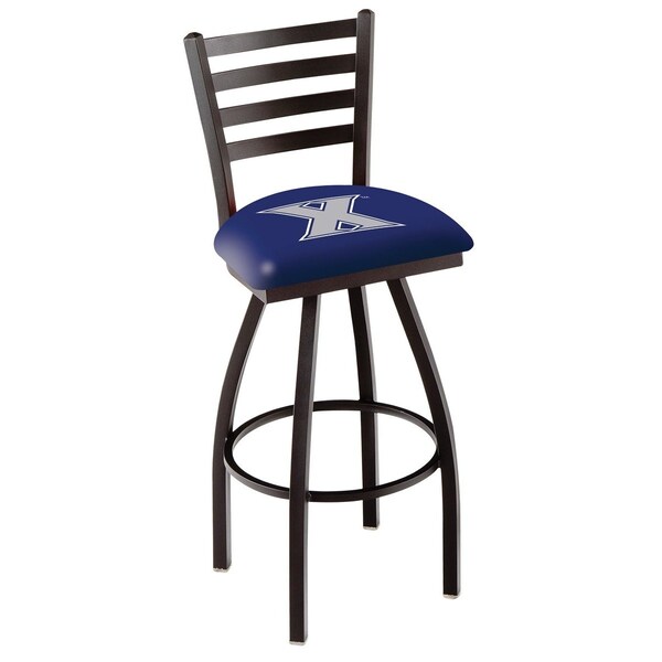 Holland Bar Stool Co 25" Blk Wrinkle Xavier Swivel Bar Stool, Ladder Back - L01425XAVIER