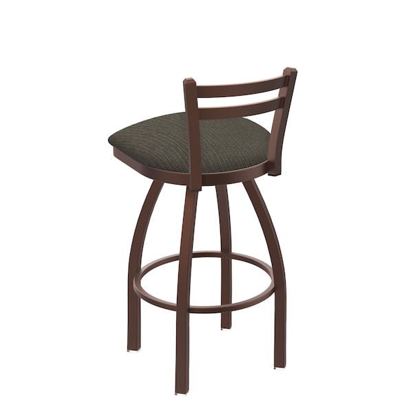 Holland Bar Stool Co 30" Low Back Swivel Bar Stool, Bronze Finish, Graph Chalice Seat - 41130BZ019
