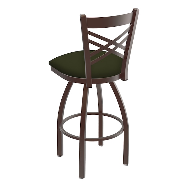 Holland Bar Stool Co 30" Swivel Bar Stool, Bronze Finish, Canter Pine Seat - 82030BZ010