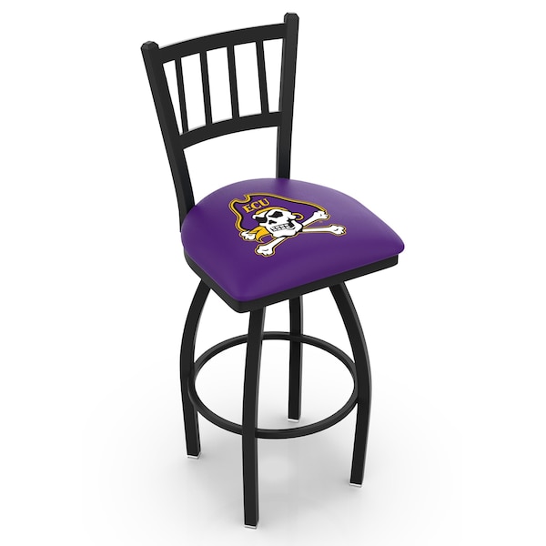 Holland Bar Stool Co 25" Blk Wrinkle East Carolina Swivel Bar Stool, Jailhouse Back - L01825ECAROL
