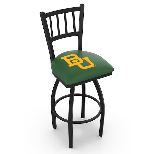 Holland Bar Stool Co 30" Blk Wrinkle Baylor Swivel Bar Stool, Jailhouse Back - L01830BAYLOR