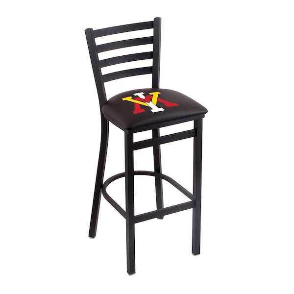 Holland Bar Stool Co 30" Blk Wrnkl Virginia Military Inst Station Bar Stool, Ladder Back - L00430VAMILI