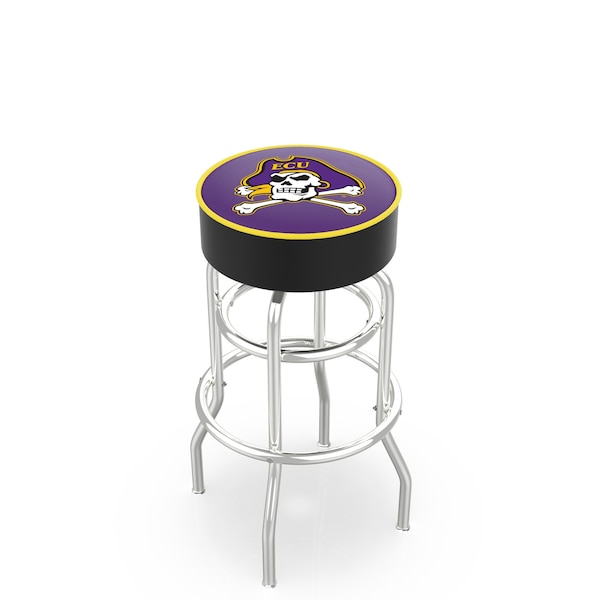 Holland Bar Stool Co 25" East Carolina Cushion Seat, 2-Ring Chrome Swivel Bar Stool - L7C125ECAROL