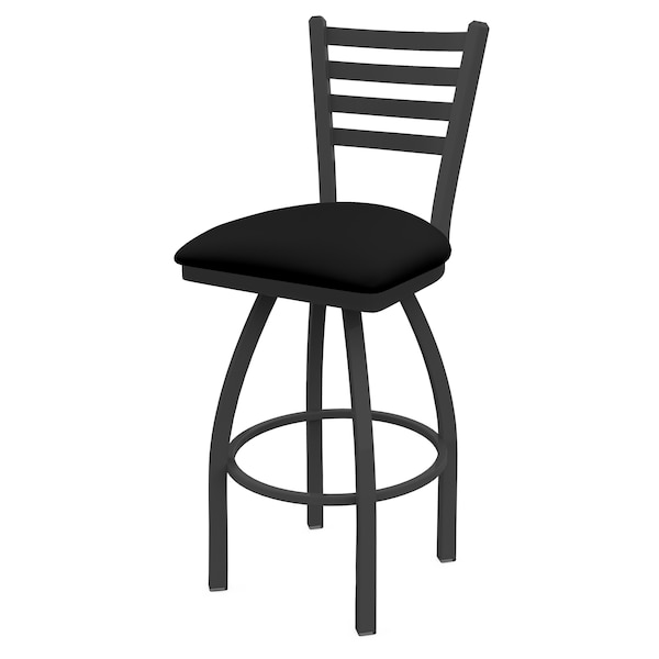 Holland Bar Stool Co 30" Swivel Bar Stool, Pewter Finish, Black Vinyl Seat - 41030PWBLKVINYL