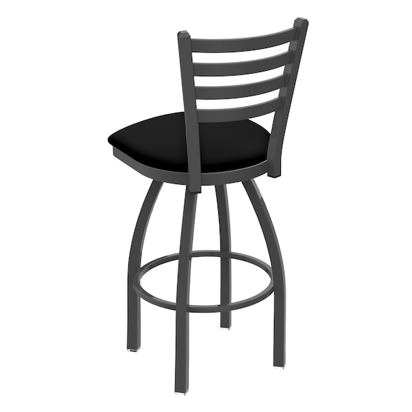 Holland Bar Stool Co 30" Swivel Bar Stool, Pewter Finish, Black Vinyl Seat - 41030PWBLKVINYL