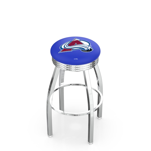 Holland Bar Stool Co 25" Chrome Colorado Avalanche Swivel Bar Stool, Accent Ring - L8C3C25COLAVA