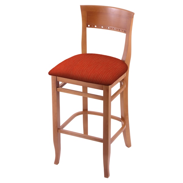 Holland Bar Stool Co 30" Bar Stool, Medium Finish, Graph Poppy Seat - 316030MED021