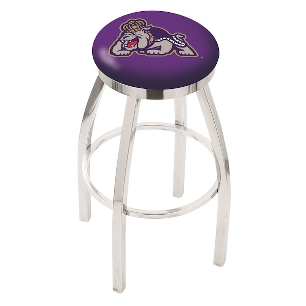 Holland Bar Stool Co 25" Chrome James Madison Swivel Bar Stool, Accent Ring - L8C2C25JMSMAD