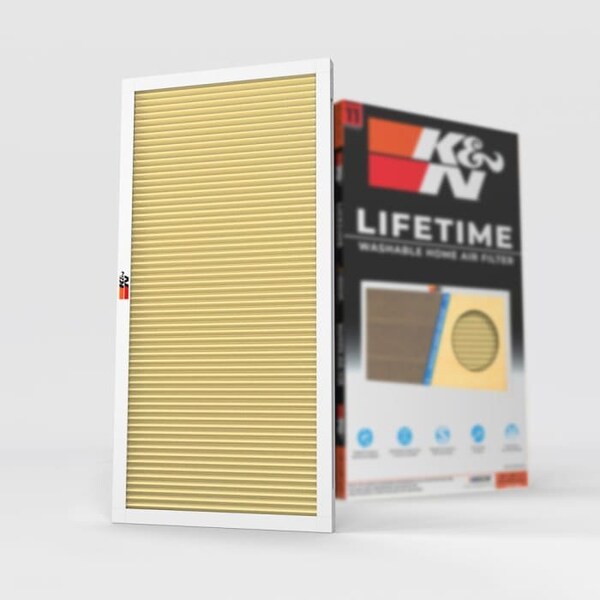 K&N Filter Air Filter For HVAC System; Washable; NonWoven Synthetic; 25 In Length x 14 In Width x 1 In Height - HVC-11425