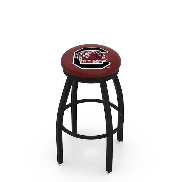 Holland Bar Stool Co 30" Blk Wrinkle South Carolina Swivel Bar Stool, Accent Ring - L8B2B30SOUCAR