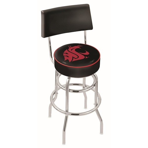 Holland Bar Stool Co 25" Chrome 2-Ring Washington State Swivel Bar Stool, Back - L7C425WASHST