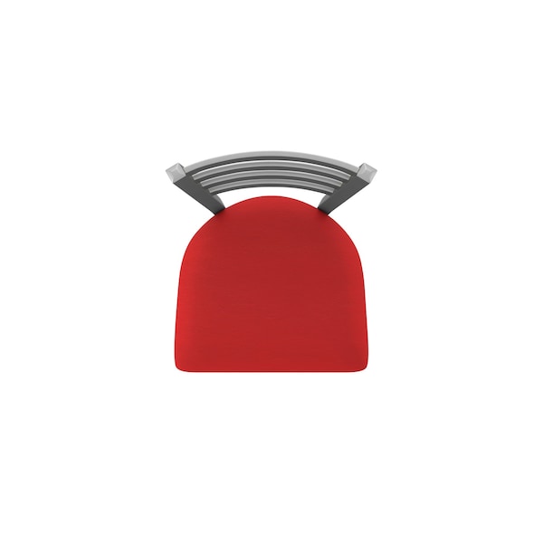 Holland Bar Stool Co 410 Jackie Stainless Steel 36in Swivel Bar Stool with Canter Red Seat - 41036SS011