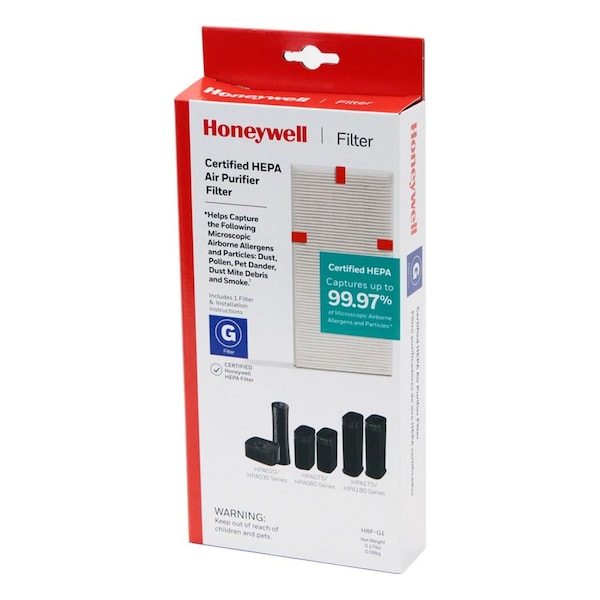 Honeywell Filter G True HEPA Air Purifier Filter, 1.5 x 10 - HRFG1