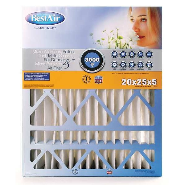 Bestair 20 in x 25 in x 5 in Synthetic Furnace Air Cleaner Filter - CB2025-13C