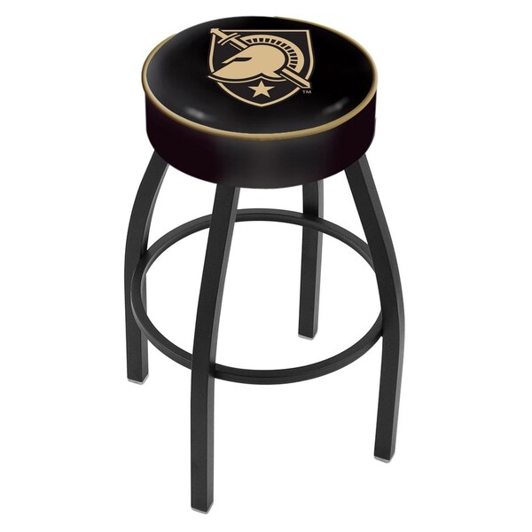 Holland Bar Stool Co 25" US Military Academy ARMY Cushion Seat, Blk Wrnkl Swivel Bar Stool - L8B125USMILA