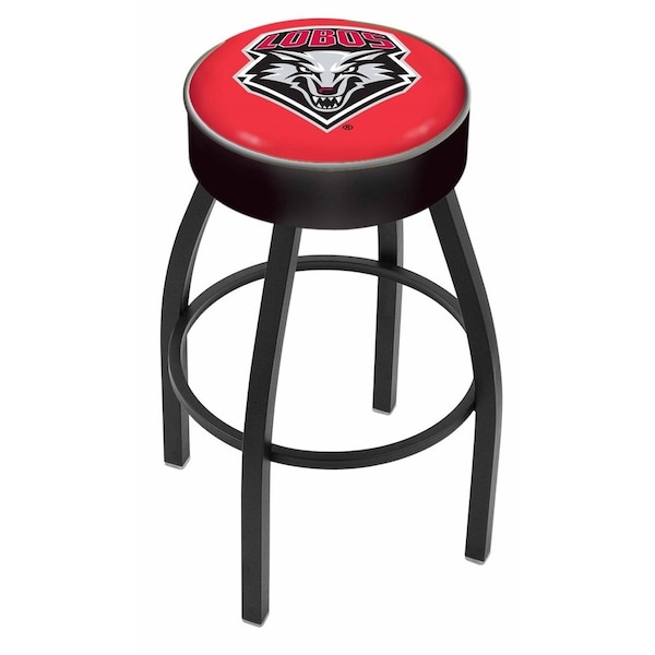 Holland Bar Stool Co 25" 4" New Mexico Cushion Seat, Blk Wrinkle Base Swivel Bar Stool - L8B125NEWMEX