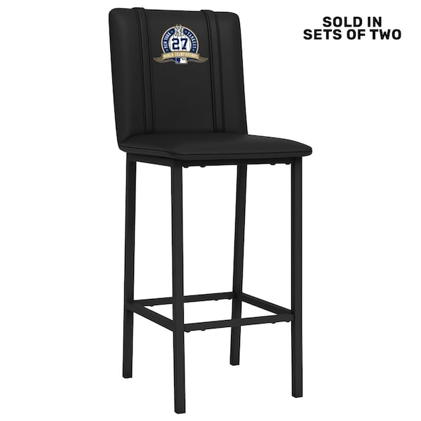 Dreamseat Bar Stool 500 with New York Yankees 27th Champ, 2PK - XZ500BSDBLK-PSMLB21081A