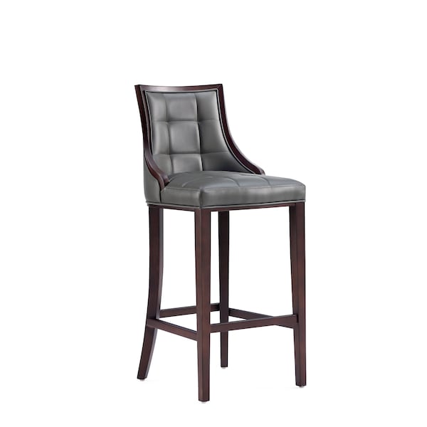 Manhattan Comfort Fifth Avenue Faux Leather Barstool in Pebble Grey - BS007-PE
