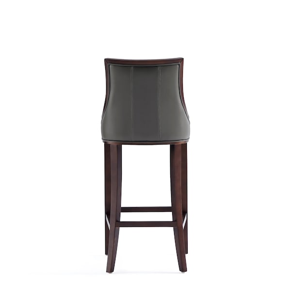 Manhattan Comfort Fifth Avenue Faux Leather Barstool in Pebble Grey - BS007-PE