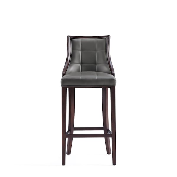 Manhattan Comfort Fifth Avenue Faux Leather Barstool in Pebble Grey - BS007-PE