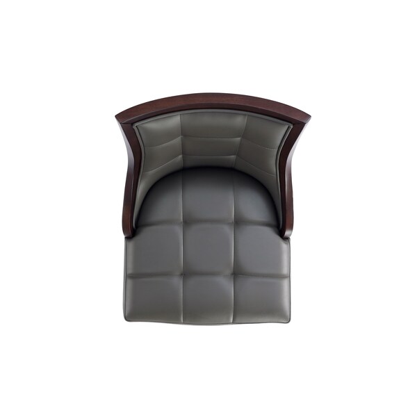 Manhattan Comfort Fifth Avenue Faux Leather Barstool in Pebble Grey - BS007-PE
