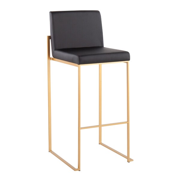 Lumisource Fuji High Back Barstool - Set of 2 PR - B30-FUJIHB AUBK2