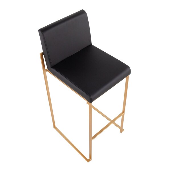 Lumisource Fuji High Back Barstool - Set of 2 PR - B30-FUJIHB AUBK2