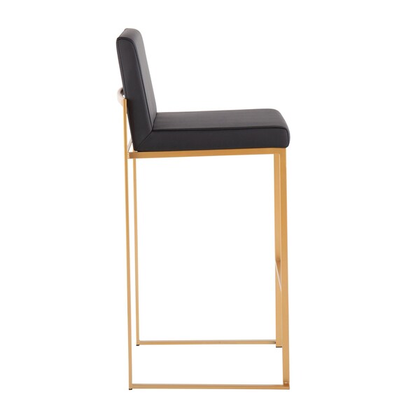 Lumisource Fuji High Back Barstool - Set of 2 PR - B30-FUJIHB AUBK2