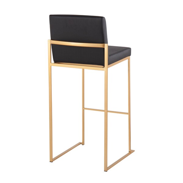 Lumisource Fuji High Back Barstool - Set of 2 PR - B30-FUJIHB AUBK2