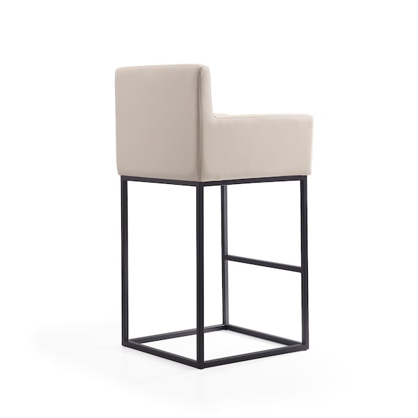 Manhattan Comfort Ambassador Barstool in Cream and Black - BS017-CR