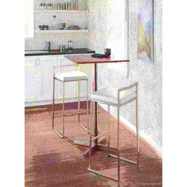 Lumisource Fuji Stacker Barstool - Set of 2 PR - BS-FUJI W2
