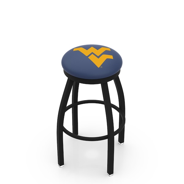 Holland Bar Stool Co 25" Blk Wrinkle West Virginia Swivel Bar Stool, Accent Ring - L8B2B25WESTVA