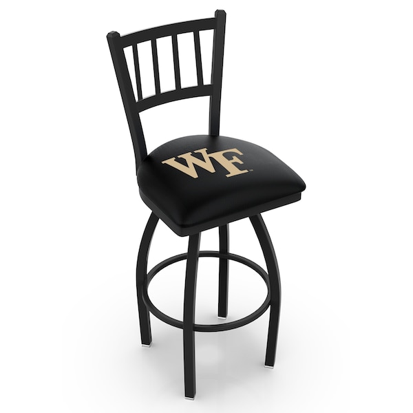 Holland Bar Stool Co 30" Blk Wrinkle Wake Forest Swivel Bar Stool, Jailhouse Back - L01830WAKEFR