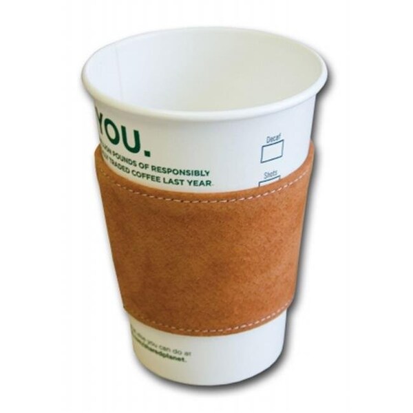 Eva-Dry/Momentum Sales & Mktg Dacasso a9202 Jasper Brown Suede Leather Coffee Sleeve - A9202