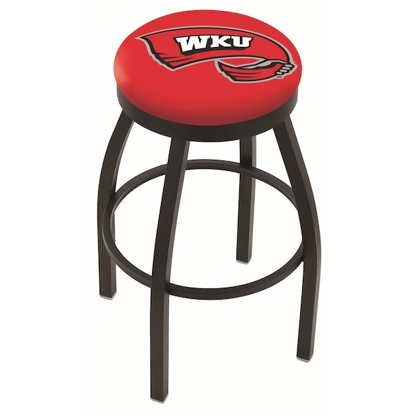 Holland Bar Stool Co 30" Blk Wrinkle Western Kentucky Swivel Bar Stool, Accent Ring - L8B2B30WESTKY