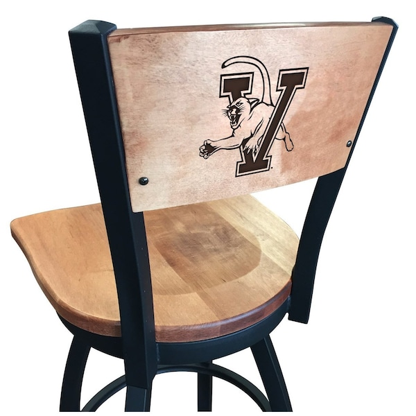 Holland Bar Stool Co 30" Blk Wrinkle Vermont Swivel Bar Stool, Laser Engraved Back - L03830BWMEDMPLAVERMNTMEDMPL