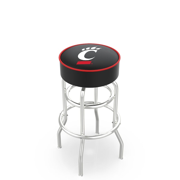 Holland Bar Stool Co 30" Cincinnati Cushion Seat, 2-Ring Chrome Swivel Bar Stool - L7C130CINCIN