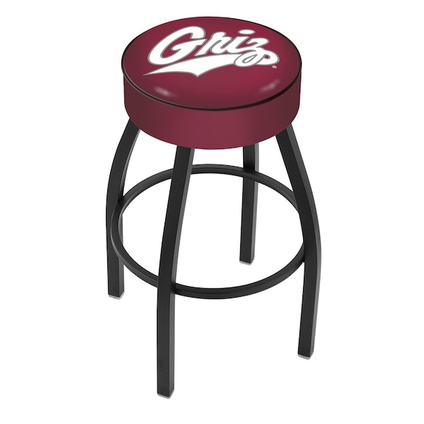 Holland Bar Stool Co 25" 4" Montana Cushion Seat, Blk Wrinkle Base Swivel Bar Stool - L8B125MONTUN