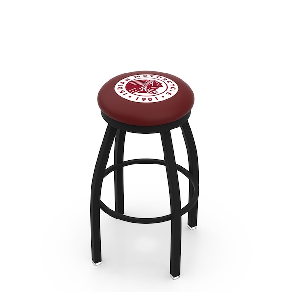 Holland Bar Stool Co 30" Blk Wrinkle Indian Motorcycle Swivel Bar Stool, Accent Ring - L8B2B30INDN-HD