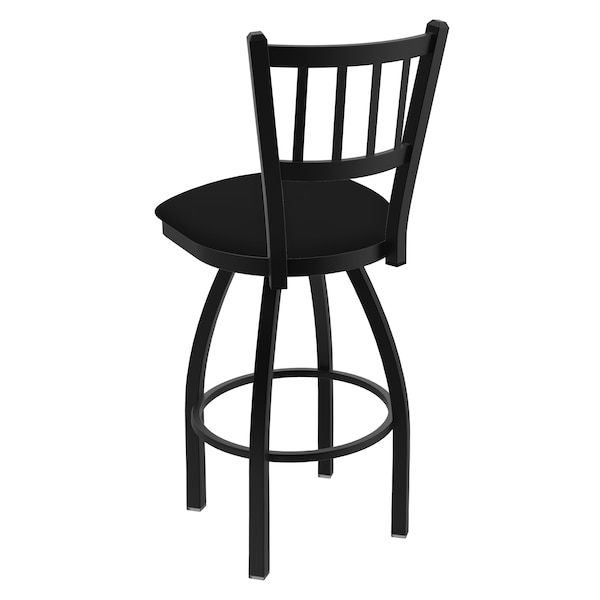 Holland Bar Stool Co 30" Swivel Bar Stool, Black Wrinkle, Black Vinyl Seat - 81030BWBLKVINYL