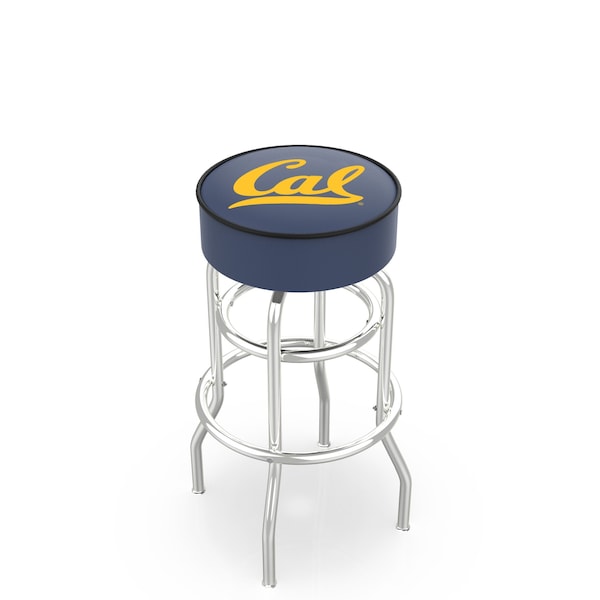 Holland Bar Stool Co 30" 4" Cal Cushion Seat, Double-Ring Chrome Swivel Bar Stool - L7C130CAL-UN