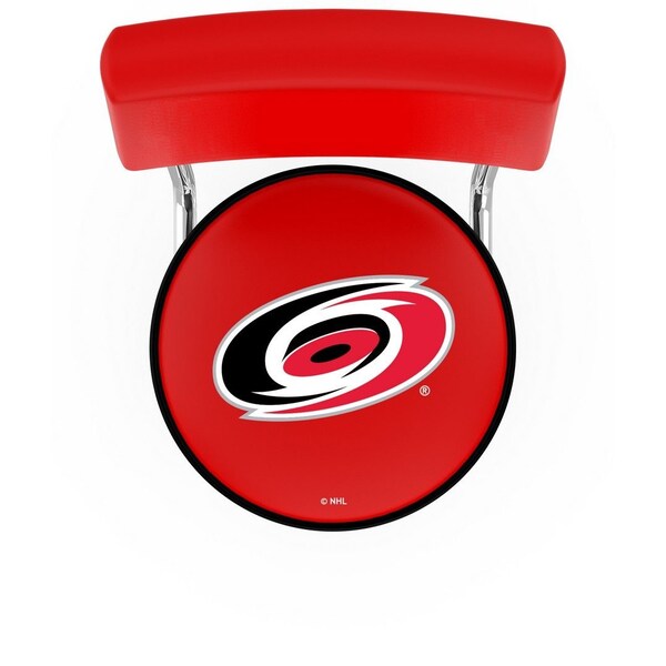 Holland Bar Stool Co 25" Chrome 2-Ring Carolina Hurricanes Swivel Bar Stool, Back - L7C425CARHUR