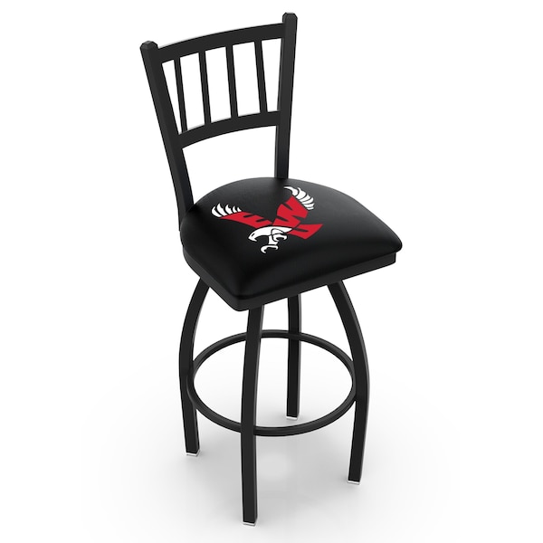 Holland Bar Stool Co 25" Blk Wrinkle Eastern Washington Swivel Bar Stool, Jailhouse Back - L01825EASTWA